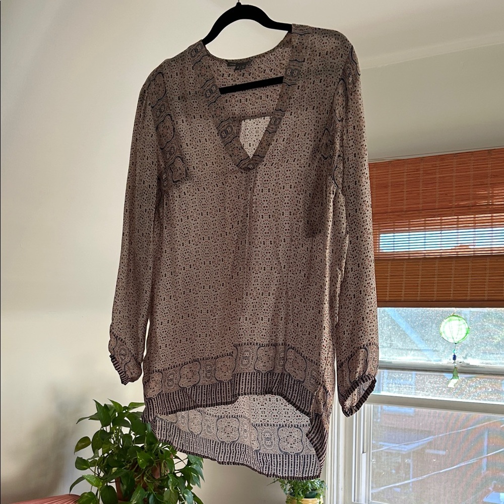 Vince Blue, Rose and Cream Patterned Tunic